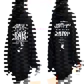 1St Time Grandma Est 2024 New First Grandma 2024 Women Oversized Hoodie Back Print - Thegiftio UK