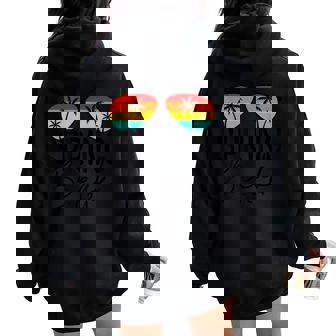 2024 Spring Break Rainbow Vintage Graphic Fun Spring Break Women Oversized Hoodie Back Print | Mazezy