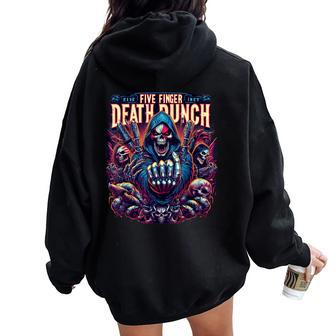 5-Finger Death Punch Iron Skull 100 Proof For Men's Women Women Oversized Hoodie Back Print - Thegiftio UK