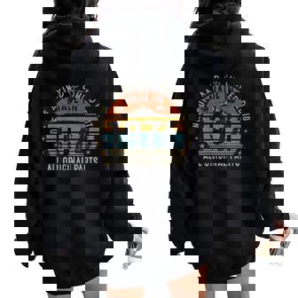 50Th Birthday Vintage 1974 Original Parts Women Oversized Hoodie Back Print - Thegiftio UK