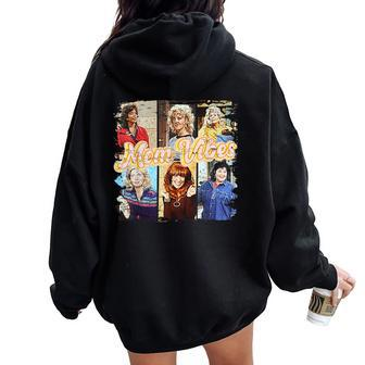 80'S 90'S Mom Vibes Mom Life Mother's Day Vintage Mama Women Oversized Hoodie Back Print - Seseable