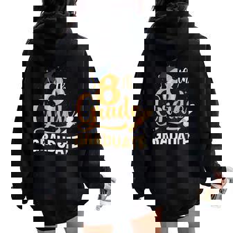 8Th Grade Graduation Middle School Graduate Level8 Women Women Oversized Hoodie Back Print | Mazezy