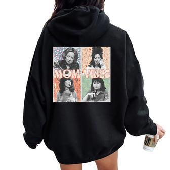 90’S Mom Vibes Vintage Mom Life Mother's Day Women Oversized Hoodie Back Print | Mazezy UK