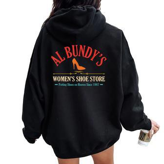 Al Bundy's Women's Shoe Store Putting Shoes Vintage Women Oversized Hoodie Back Print - Seseable