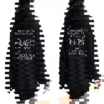 Angel Personalized Birthday Name Idea Women Oversized Hoodie Back Print - Seseable