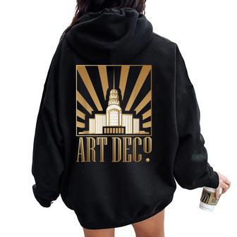Art Deco For Architectural Poster Women Oversized Hoodie Back Print - Thegiftio UK