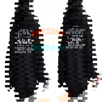 Awesome Like My Mother In Law Son & Daughter Vintage Women Oversized Hoodie Back Print | Seseable CA