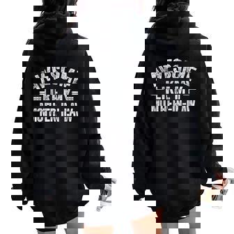 Awesome Like My Mother In Law Women Oversized Hoodie Back Print | Seseable CA