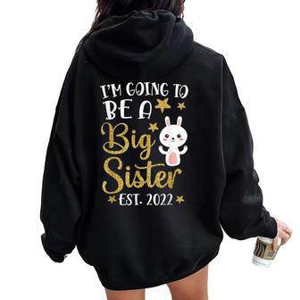 Become Big Sister 2022 Rabbit Women Oversized Hoodie Back Print - Monsterry CA