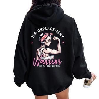 Bionic Hip Replacement Hip Replacement Warrior Women Oversized Hoodie Back Print - Thegiftio UK