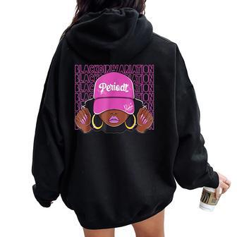 Black Girl Variation Hyper Violet 4S Matching Women Oversized Hoodie Back Print | Mazezy DE