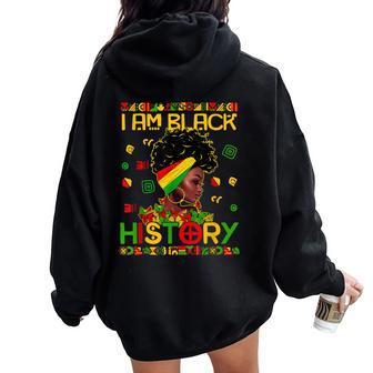 Black History Month For Girls African American Women Oversized Hoodie Back Print - Monsterry UK