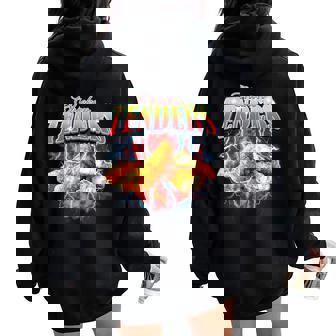 Bootleg Rap Chicken Tenders Vintage 90S Heavy Metal Women Oversized Hoodie Back Print | Seseable CA
