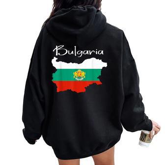 Bulgaria Flag Bulgarian Bulgaria For Women Women Oversized Hoodie Back Print - Thegiftio UK