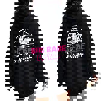 Bus Driver Bus Babe On Tour Women Oversized Hoodie Back Print - Thegiftio