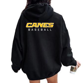 As Canes Baseball Sports Women Oversized Hoodie Back Print - Seseable