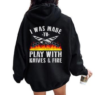 Chef For Knives Play Cooking Lovers Women Oversized Hoodie Back Print - Monsterry UK