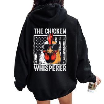 The Chicken Whisperer Farmer Animal Farm For Women Women Oversized Hoodie Back Print - Seseable