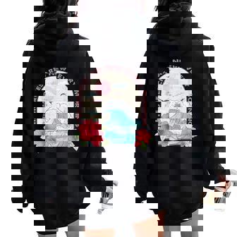 Christian Summer Religious Bible Ocean Wave His Mercy Beach Women Oversized Hoodie Back Print - Seseable