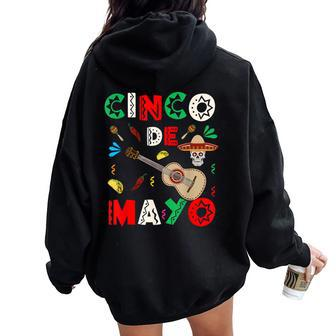 Cinco De Mayo Squad Mexican Fiesta Sombrero Men Women Oversized Hoodie Back Print - Thegiftio UK
