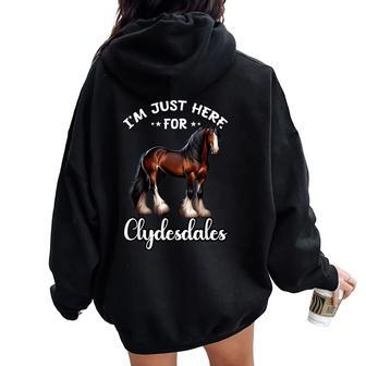 Clydesdale Owner Clydesdale Horse Toy Clydesdale Lover Women Oversized Hoodie Back Print - Monsterry UK