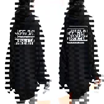 Coffee Black Whiskey Neat Bourbon Whisky Scotch Women Oversized Hoodie Back Print | Seseable CA