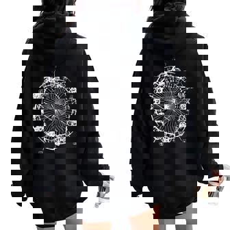 Coltrane Chord Changes Mandala Jazz Musician Women Oversized Hoodie Back Print - Thegiftio