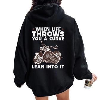Cool Motorcycle For Motor Cycle Rider Biker Women Oversized Hoodie Back Print | Mazezy