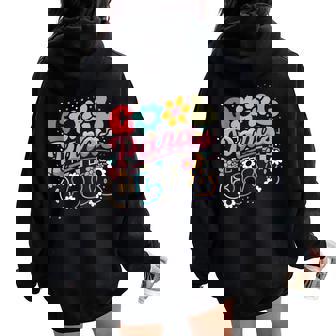 Cool Paras Club Groovy Paraprofessional Paraeducator Women Oversized Hoodie Back Print | Mazezy
