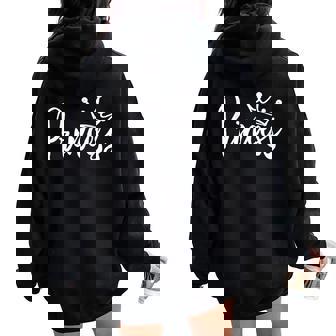 Crown Girls Princess For Graphic Women Oversized Hoodie Back Print - Seseable