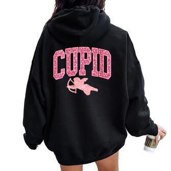 Cupid University Cute Women's N Girl Valentine's Day Women Oversized Hoodie Back Print - Monsterry CA