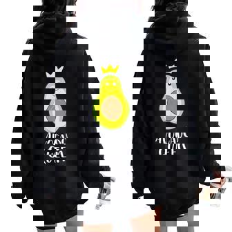 Cute Avocado Girl Avocado Avocado Queen Women Oversized Hoodie Back Print - Thegiftio UK