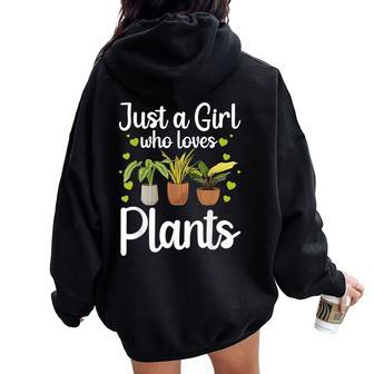 Cute Plant For Girls Gardening Plant Lovers Women Oversized Hoodie Back Print - Monsterry UK