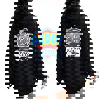 Daddy Of The Birthday Boy Girl Dog Paw Family Matching Women Oversized Hoodie Back Print - Seseable