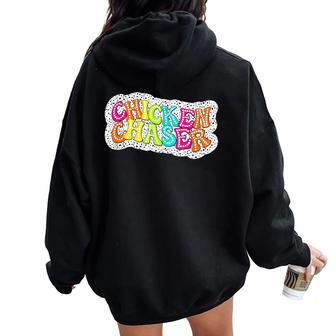Dalmatian Chicken Chaser Women Oversized Hoodie Back Print - Monsterry AU