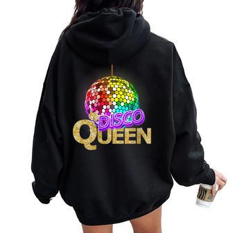 Dancing Queen Vintage Dancing 70S Disco Queen Women Oversized Hoodie Back Print - Monsterry DE