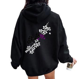 Demisexual Pride Flower Lgbt Gay Flag Gardener Women Oversized Hoodie Back Print - Monsterry UK