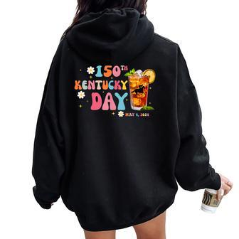 Derby Party 150Th Derby Day Horse Racing Talk Derby To Me Women Oversized Hoodie Back Print - Seseable