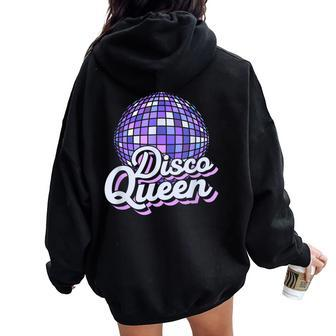 Disco Queen Party Girl 90S 80S Women Women Oversized Hoodie Back Print - Seseable