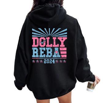 Dolly And Reba 2024 Women Women Oversized Hoodie Back Print - Monsterry