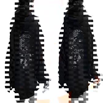 Dream Catcher Moon & Stars Boho Women Oversized Hoodie Back Print - Thegiftio UK