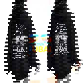 Dubai Family Friends Vacation 2024 Birthday Couples Girls Women Oversized Hoodie Back Print | Seseable UK