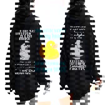 Ducks Rubber Duck And Duckling Get More Women Oversized Hoodie Back Print - Thegiftio