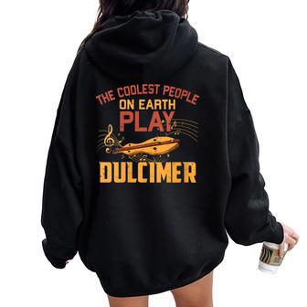 Dulcimer Music Lover Mountain Dulcimer Player Women Oversized Hoodie Back Print - Monsterry CA