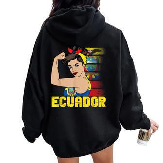 Ecuadorian Girl Ecuador Girl Chica Ecuatoriana Women Oversized Hoodie Back Print - Seseable