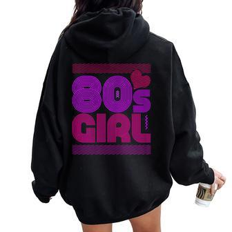 Eighties Party Idea Girl 80S Women Oversized Hoodie Back Print - Monsterry CA