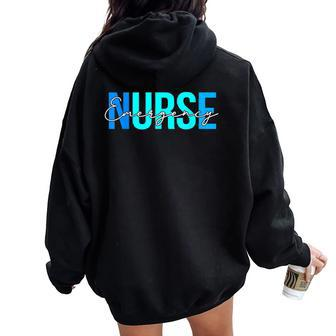 Emergency Nurse For Nursing Student Women Oversized Hoodie Back Print - Monsterry