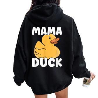 Farming Cute Bird Mom Duck Lover Mama Duck Women Oversized Hoodie Back Print - Monsterry UK