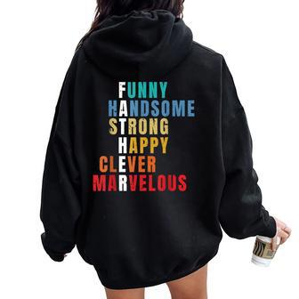 Father's Day From Daughter Son Wife For Husband Dad Women Oversized Hoodie Back Print - Monsterry CA