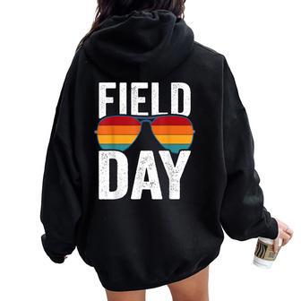 Field Day Colors Quote Sunglasses Boys And Girls Women Oversized Hoodie Back Print - Monsterry CA